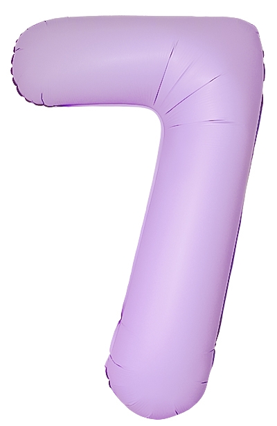 Шар Цифра "7" Slim Лаванда, Матовый / Lavanda (в упаковке)  