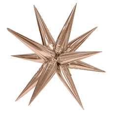 Шар Звезда, Составная, Розовое золото / Rose Gold (в упаковке)