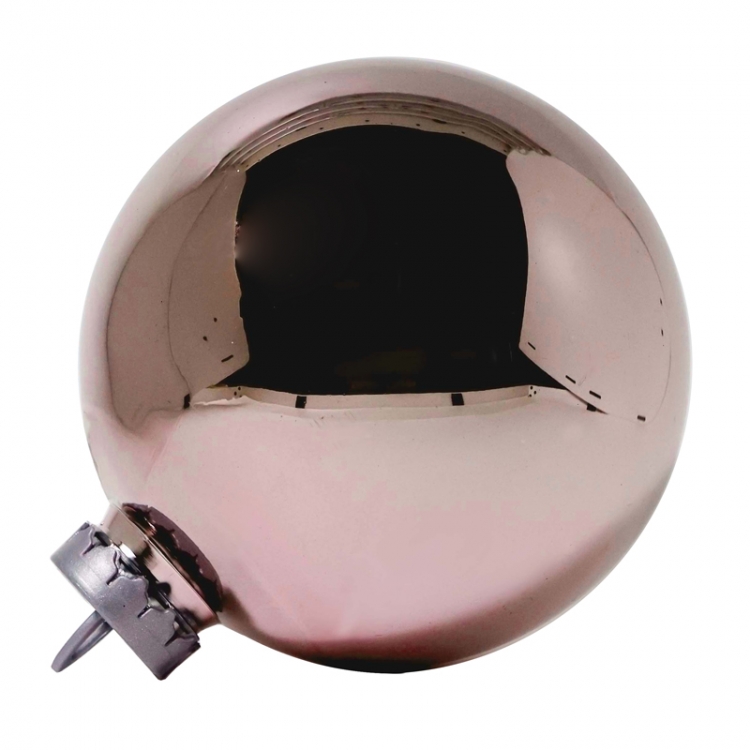 Новогодний шар Розовое золото (глянцевый)