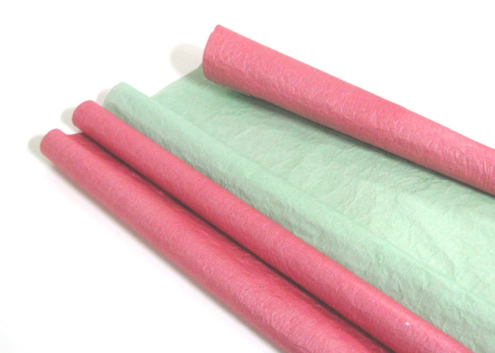 Бумага Эколюкс (жатая) пастель Красный / Салатовый