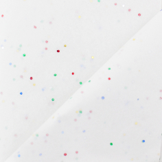 Бумага упаковочная тишью Белая со звёздами / листы