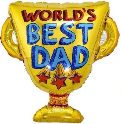 Шар Фигура Кубок Чемпиона, Лучший Папа в мире (в упаковке)
