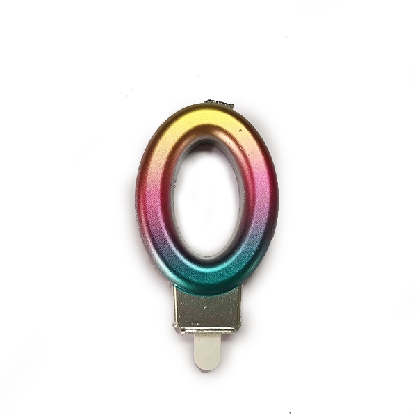 Свеча Цифра Радужная 0