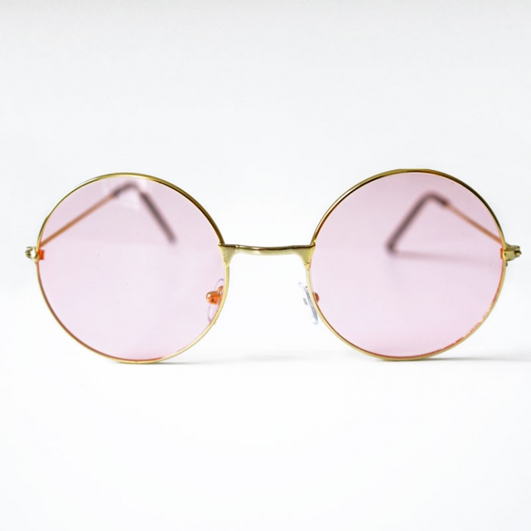 Карнавальные очки "Круглые" Розовые